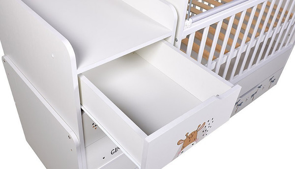 Изображение товара Детская кроватка Фея 1100 Жирафик / 0001033.9.16 (белый)