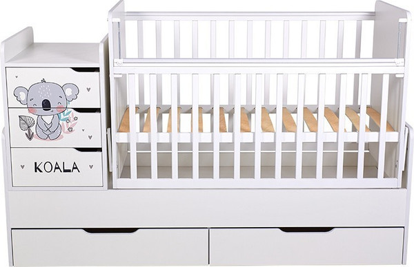 Изображение товара Детская кровать-трансформер Фея 1100 Коала / 0001033.9.17 (белый)