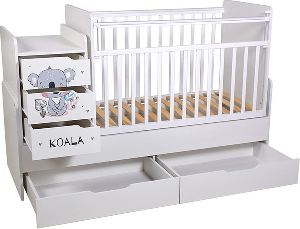Изображение товара Детская кровать-трансформер Фея 1100 Коала / 0001033.9.17 (белый)