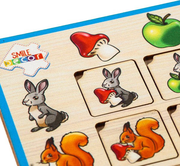 Изображение товара Развивающая игра Smile Decor Головоломка. Лесные запасы / 10549072