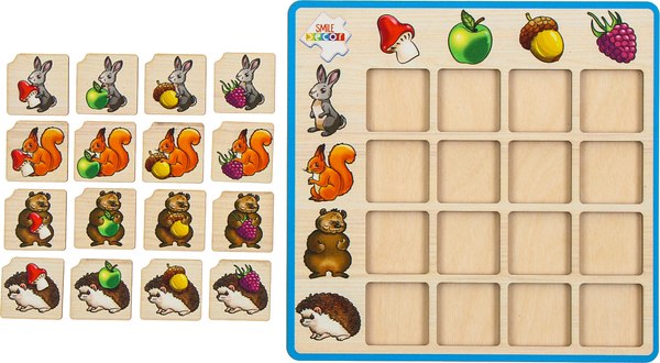 Изображение товара Развивающая игра Smile Decor Головоломка. Лесные запасы / 10549072