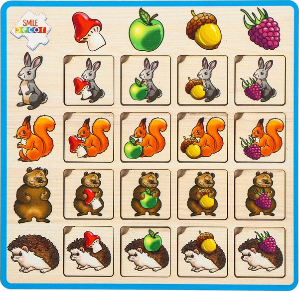 Изображение товара Развивающая игра Smile Decor Головоломка. Лесные запасы / 10549072
