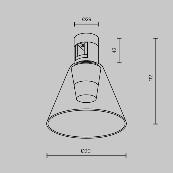 Изображение товара Трековый светильник Maytoni TR147-1-3W3K-BS