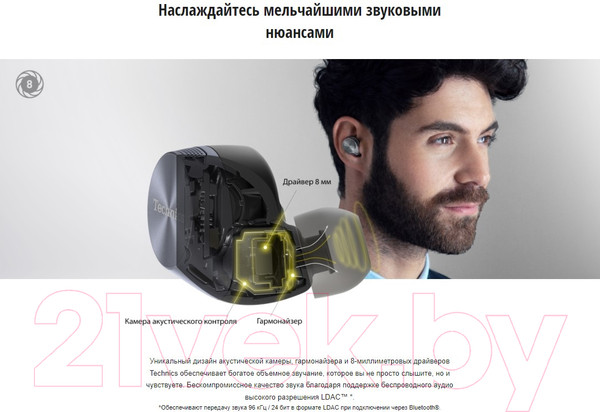 Изображение товара Беспроводные наушники Technics EAH-AZ60G-K (черный)
