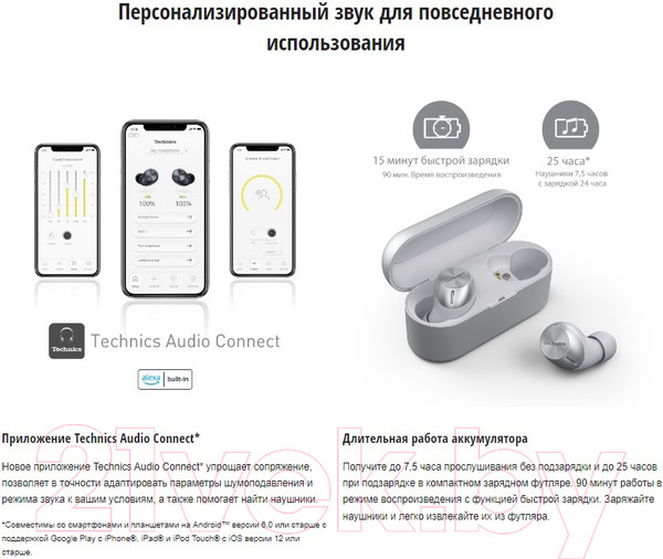 Изображение товара Наушники Technics EAH-AZ40G-S (серебристый)