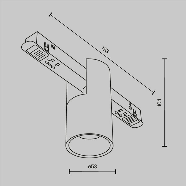 Изображение товара Трековый светильник Maytoni TR122-4-7W-DS-B