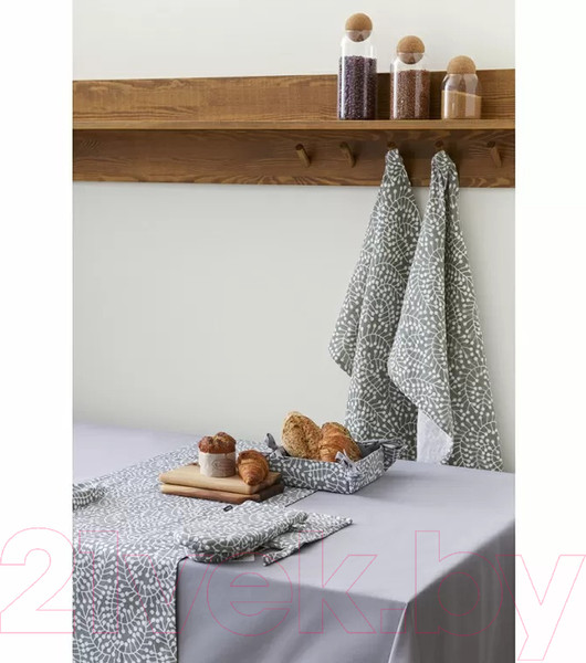 Изображение товара Дорожка на стол Tkano Scandinavian touch / TK22-TR0008 (серый/спелая смородина)