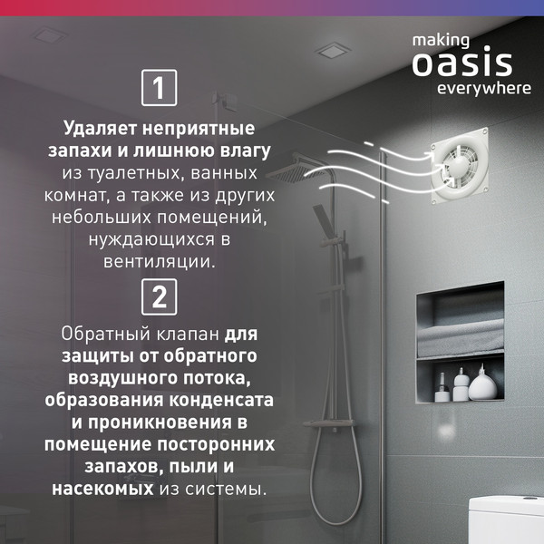 Изображение товара Вентилятор накладной Oasis Modern 125/140