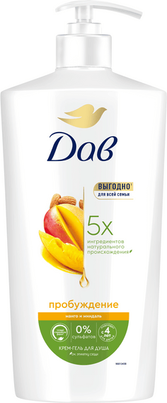 Изображение товара Гель для душа Dove Манго и миндаль (610мл)