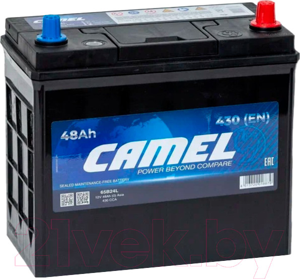 Изображение товара Автомобильный аккумулятор Camel Asia 65B24R (52 А/ч)