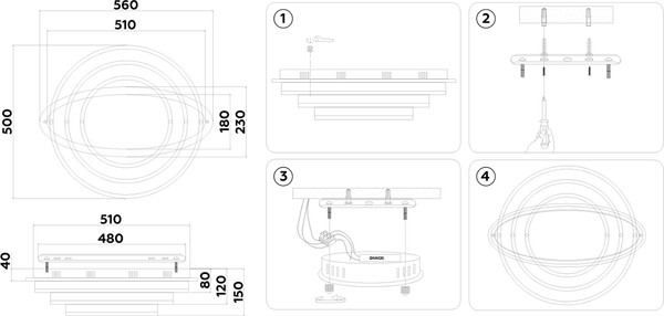 Изображение товара Люстра Ambrella FA8522 WH (белый)