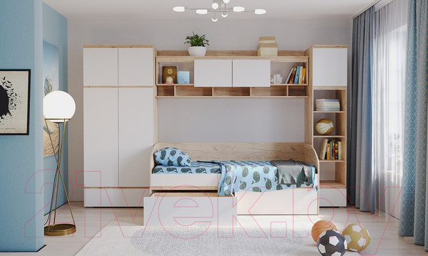 Изображение товара Антресоль Памир Гретта 2000 (крафт золотой/белый)