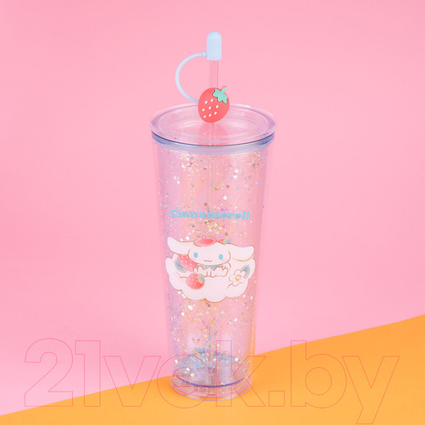 Изображение товара Многоразовый стакан Miniso Sanrio characters Strawberry collection 9258 (с трубочкой)