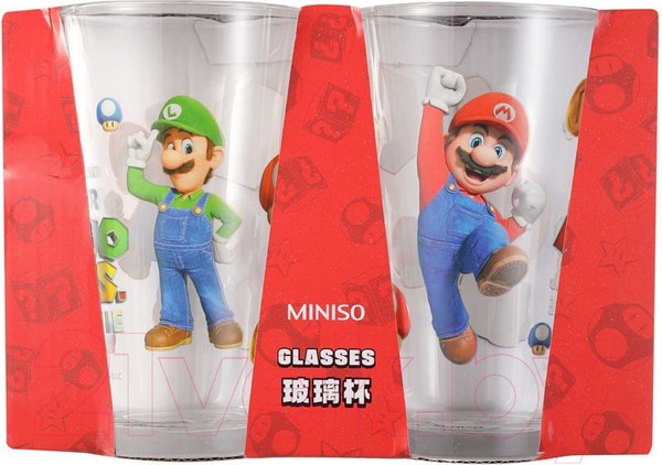 Изображение товара Набор стаканов Miniso The Super Mario Bros Collection 5355 (2шт)