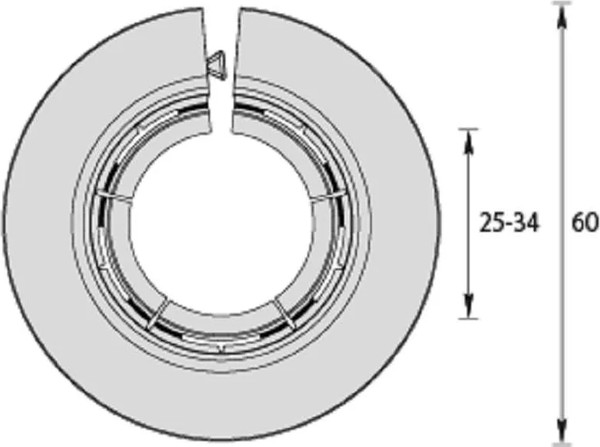 Изображение товара Розетта напольная Ideal Ф25-34мм 208 Дуб мокко (2шт, флоупак)