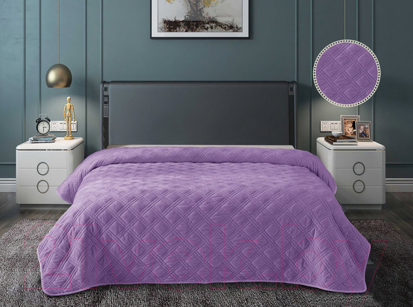Изображение товара Покрывало LUXOR RB 17-3612 велюр (220x240, Amethyst)