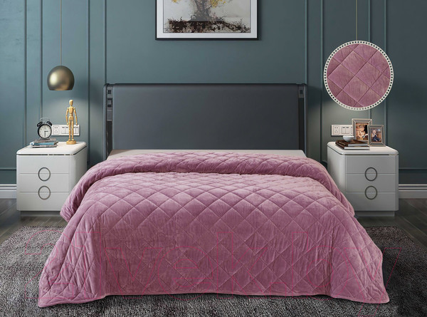 Изображение товара Покрывало LUXOR QV 17-1610 велюр (220x240, Orchid)
