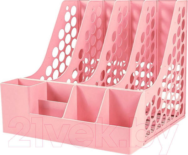 Изображение товара Органайзер настольный Hua Jie H60178 (розовый)