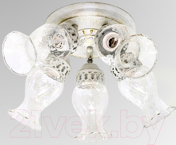 Изображение товара Люстра Aitin-Pro НПБ 02-5х40-102 / GH90670/5 (белый/золотая патина)