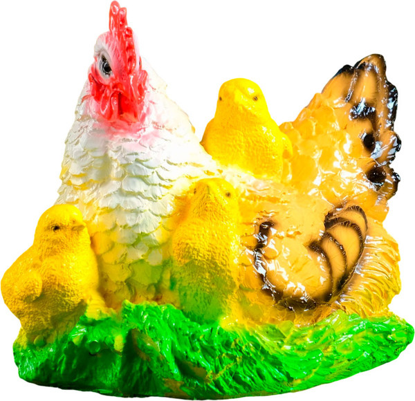 Изображение товара Фигурка для сада Хорошие сувениры Курица наседка с цыплятами пестрая / 3242425
