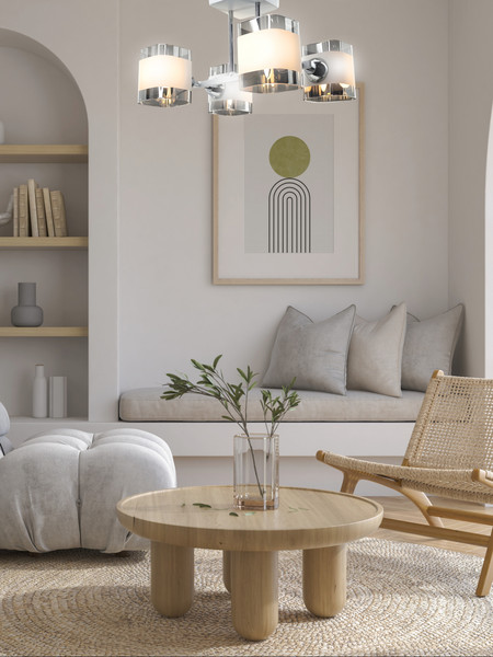 Изображение товара Люстра Aitin-Pro НПБ 02-4х60-101 / 9089/4 (белый/хром)