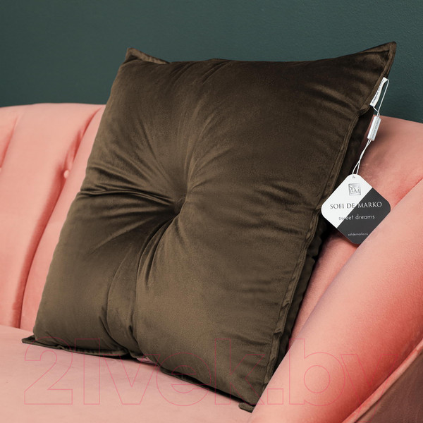 Изображение товара Подушка декоративная Sofi de Marko Вивиан 55x55 / Под-Вв-55x55шк (шоколадный)
