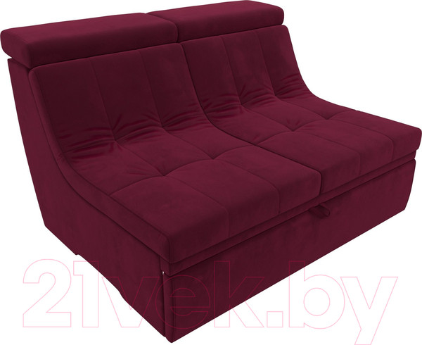 Изображение товара Диван Лига Диванов Холидей Люкс модульный 234 / 112631 (микровельвет бордовый)
