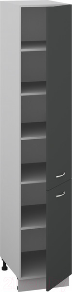 Изображение товара Шкаф-пенал кухонный Кортекс-мебель Корнелия Лира НШП40 (антрацит)