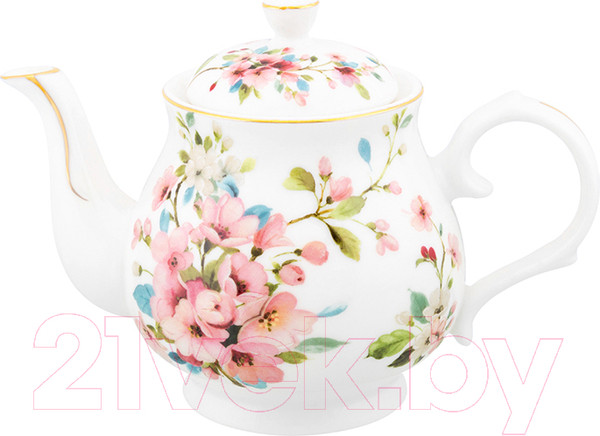 Изображение товара Заварочный чайник Elan Gallery Яблоневый цвет на белом / 420570 