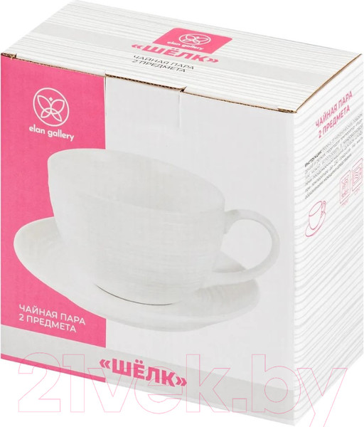 Изображение товара Чашка с блюдцем Elan Gallery Шелк / 950300