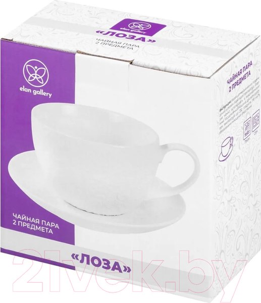 Изображение товара Чашка с блюдцем Elan Gallery Лоза / 950301 
