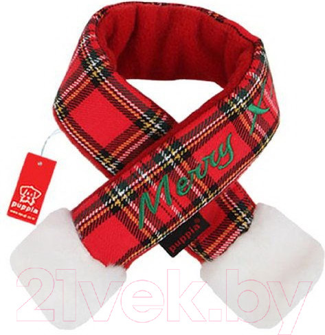 Изображение товара Шарф для животных Puppia Santa / PDDF-SM23-CR-XL (красная клетка)
