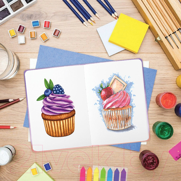 Изображение товара Скетчбук Brauberg Art Debut. Корги / 114579 (80л, белая бумага)