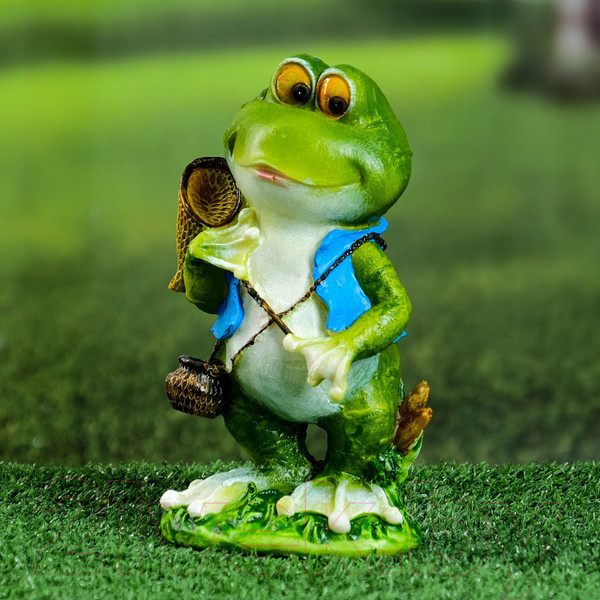 Изображение товара Фигурка для сада Хорошие сувениры Лягушка путешественница / 7640142