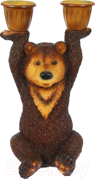 Изображение товара Фигурка для сада Хорошие сувениры Медведь большой с кашпо / 1302020