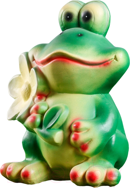 Изображение товара Фигурка для сада Хорошие сувениры Лягушка с ромашкой / 3808061