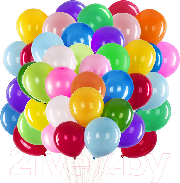 Изображение товара Набор воздушных шаров Brauberg Kids. Яркие цвета / 591873 (100шт)