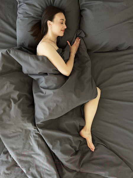 Изображение товара Комплект постельного белья Mio Tesoro 1.5сп / Лен 150-9 (графит)