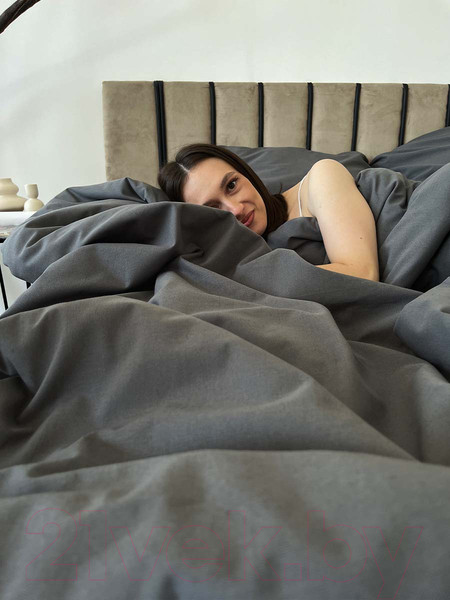 Изображение товара Комплект постельного белья Mio Tesoro 1.5сп / Лен 150-9 (графит)