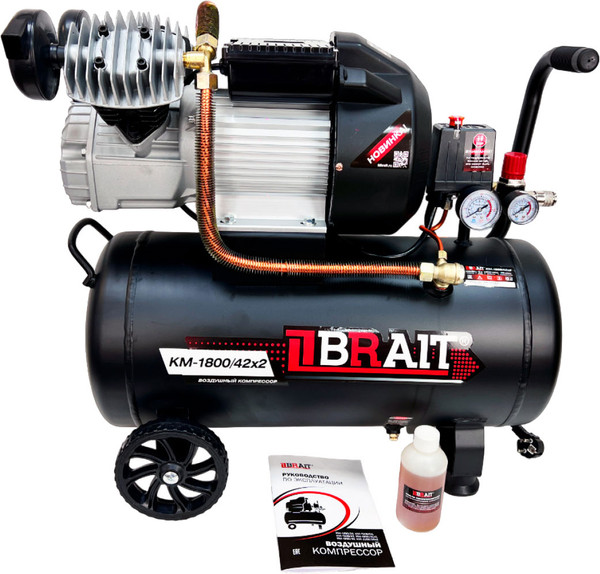 Изображение товара Воздушный компрессор Brait KM-1800/42Х2
