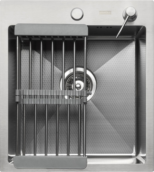 Изображение товара Мойка кухонная Arfeka Eco AR 45x50 + CL AR + DS AR (Satin Decor, с дозатором и коландером)