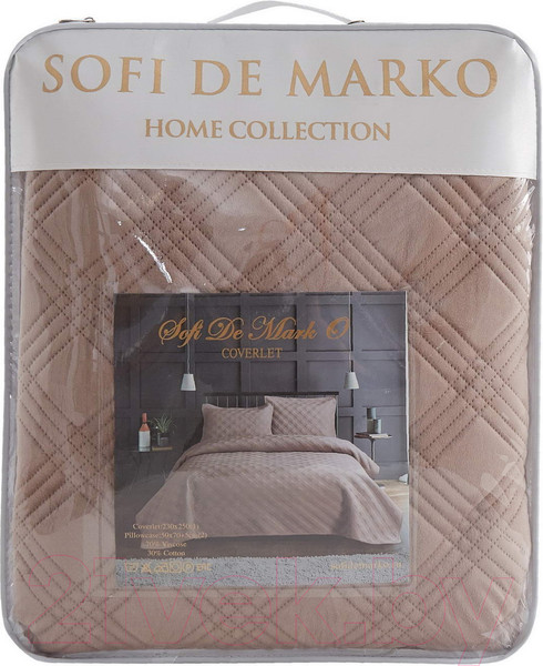 Изображение товара Набор текстиля для спальни Sofi de Marko Эвридика 160x220 / Пок-5106Р-160x220 (розовый)