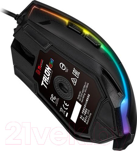 Изображение товара Мышь с ковриком Thermaltake Talon Elite RGB с ковриком / MO-TER-WDOTBK-01