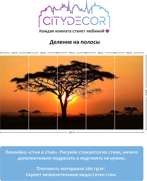 Изображение товара Фотообои листовые Citydecor Природа 94 (500x260см)