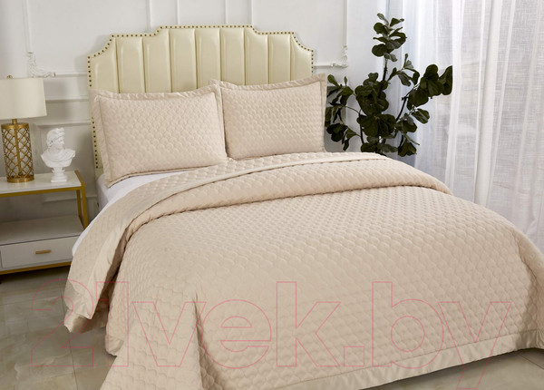 Изображение товара Набор текстиля для спальни Sofi de Marko Роксалана 230x250 / Пок-Рк2-230x250 (кремовый)