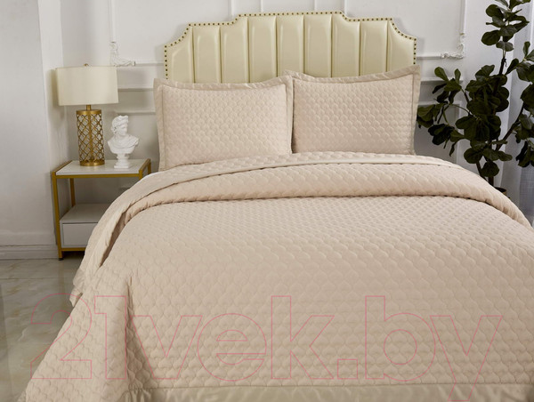 Изображение товара Набор текстиля для спальни Sofi de Marko Роксалана 230x250 / Пок-Рк2-230x250 (кремовый)