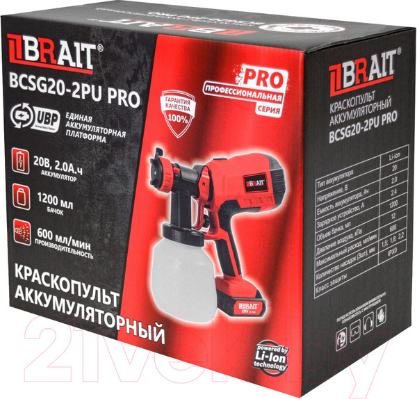 Изображение товара Краскопульт электрический Brait BCSG20-2PU PRO