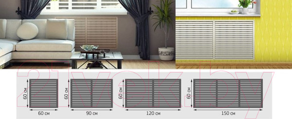 Изображение товара Решетка вентиляционная Ventale 1200x600 (белый)
