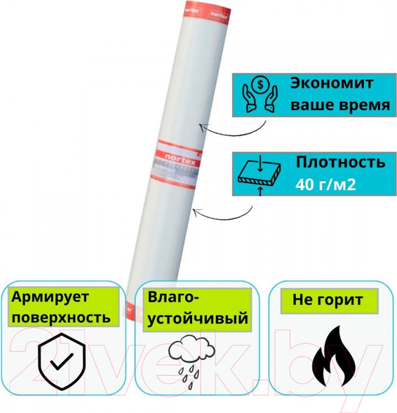 Изображение товара Стеклохолст Nortex Deco U40 (25м2)
