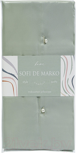 Изображение товара Наволочка Sofi de Marko Premium Mako 50x70 / Нав-Пм-бр-50x70 (бирюзовый)